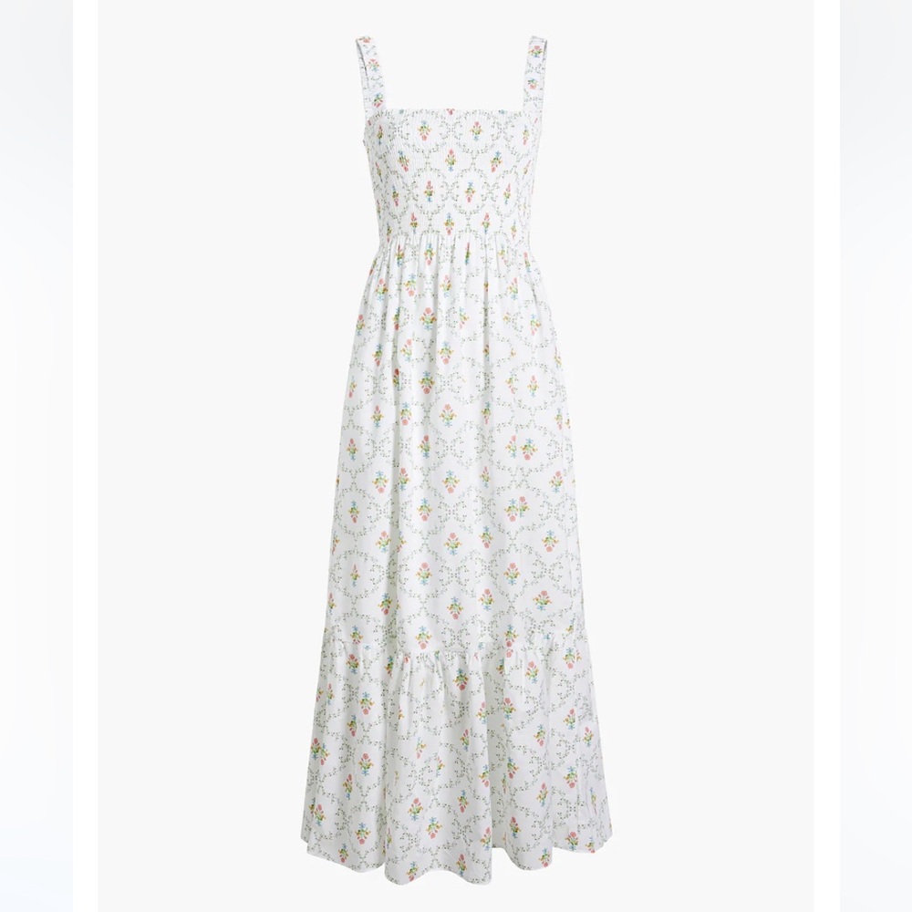 Hill House Home The Anjuli Nap Dress - Pastel Trellis Cotton - Picture 6 of 7